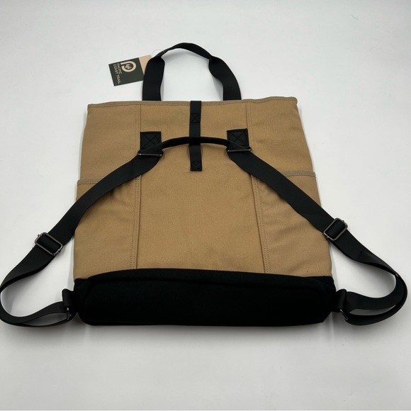 Pacific Coast Trail Traveler’s Bag 16X16X4 Tan & Black backpack or shoulder bag - Picture 4 of 10